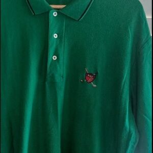 VINTAGE Polo Golf Ralph Lauren Shirt Adult XL Green Short Sleeve Shield Men’s
